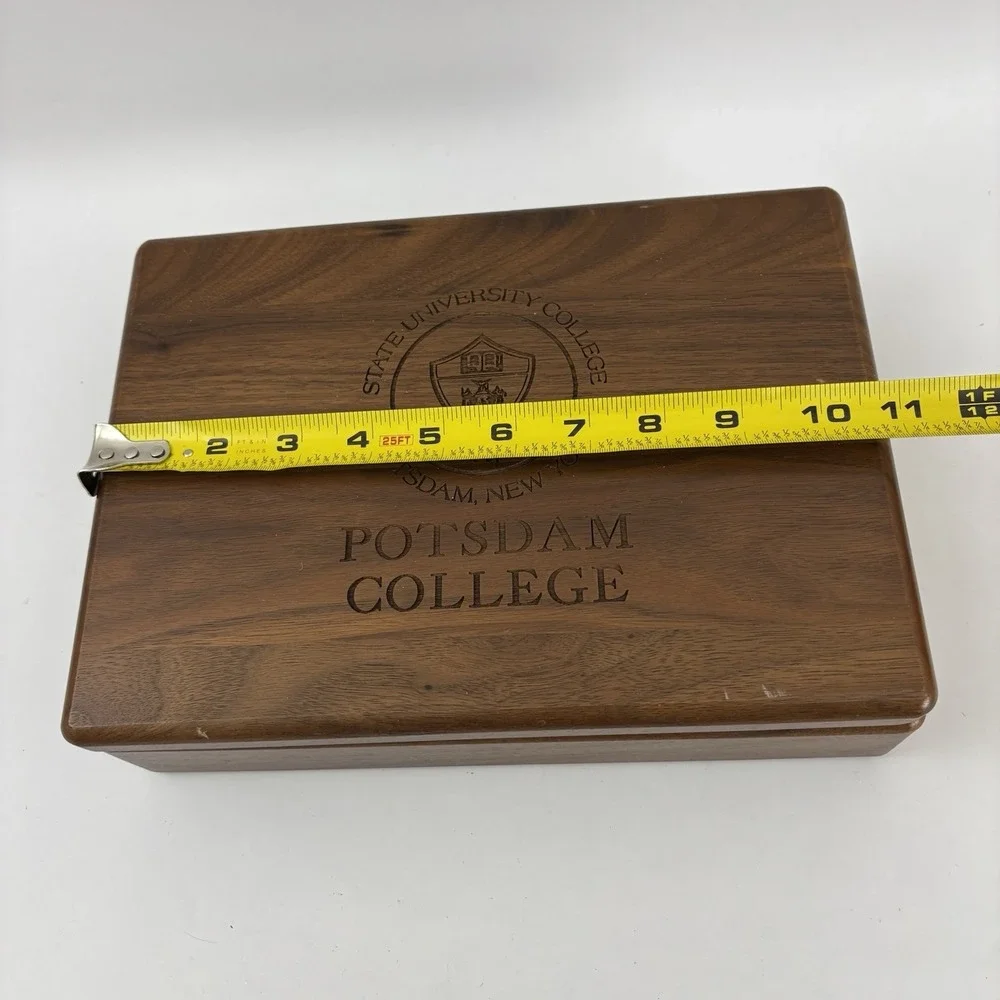 Potsdam College Walnut Wood Box Jewelry The State University Of New York